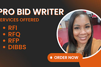 write government contract bid proposals, rfp and dibbs rfq responses