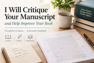 critique your manuscript and help improve your book