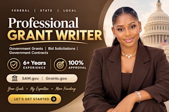 write government grants, bid proposals, and contract applications
