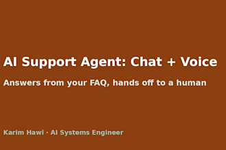 build an ai customer support chat and voice agent from your docs and faq