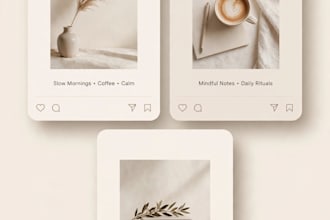design aesthetic instagram posts and pinterest style feed