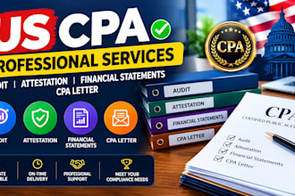 assist with US CPA financial statements audit support and attestation letters