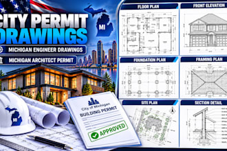 city permit drawing as michigan engineer drawing as michigan architect permit