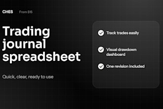 create a trading journal spreadsheet for you