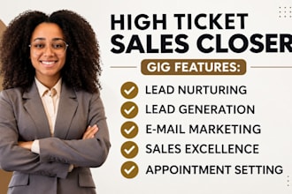 be your high ticket sales closer b2b sales rep sales agent appointment setter