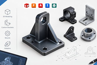 design custom brackets, mounts and adapters with professional 3d cad modeling