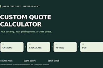 build a custom business quote calculator with PDF export