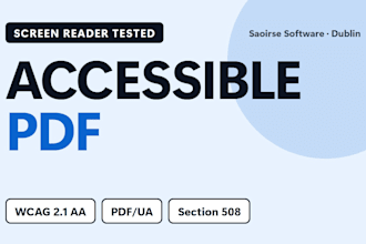 make your PDF accessible for screen readers, wcag 2 1 aa, PDF ua, section 508