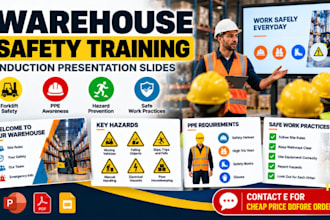 design warehouse staff induction powerpoint slide for safety and hazard training