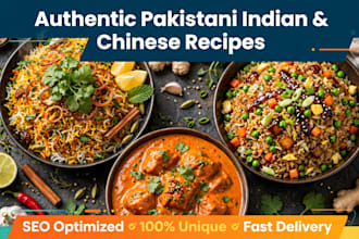 write authentic pakistani, indian and chinese recipes