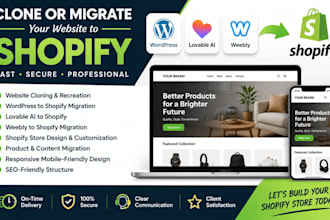 clone or migrate ai website wordpress lovable weebly website to shopify