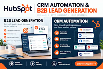 setup hubspot CRM, lead scoring, and sales automation