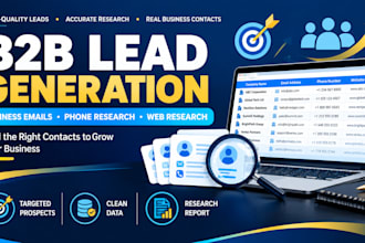 find contact info email address phone number b2b leads web research