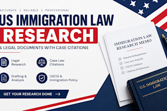 research US immigration law and draft legal documents with case citations