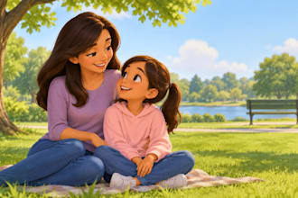 design children book illustration for kids story book and amazon KDP disney art