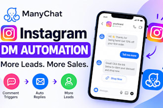 set up manychat instagram dm automation for leads and sales