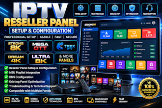 setup and configure best reseller panel using 8k panel, ott panel with adult m3u