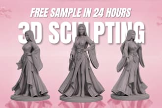 sculpt 3d fantasy characters and miniatures for 3d printing