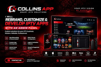 rebrand, customize, and develop iptv apps with an admin panel