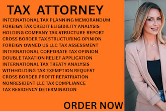 be your tax lawyer for international taxation, llcs, tax treaties and double tax