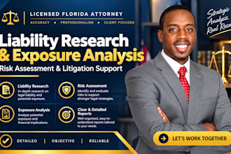 prepare liability research and litigation exposure reports