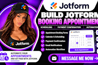 build jotform booking appointment scheduling payment confirmation automation