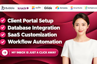 setup client portal database in bubble knack softr glide airtable smartsuite ghl