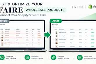 list and optimize faire wholesale products and connect shopify to faire