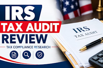 review irs tax audit documents preparation and provide tax compliance research
