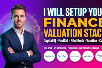 setup finance valuation software via capital iq factset pitchbook valutico carta