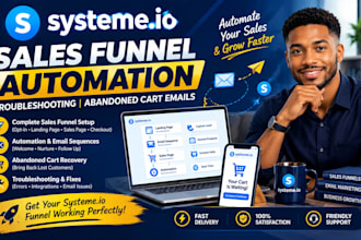 design systeme io sales funnel automation troubleshooting abandoned cart emails
