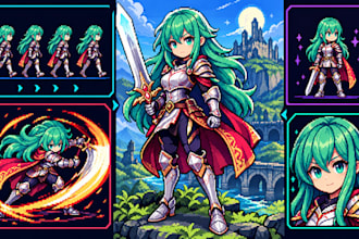 create pro pixel art character sprites and assets for your indie game