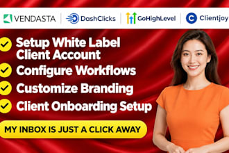 setup white label client account in vendasta dashclicks gohighlevel clientjoy