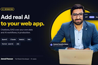 build a rag chatbot or ai integration with openai or claude for your app