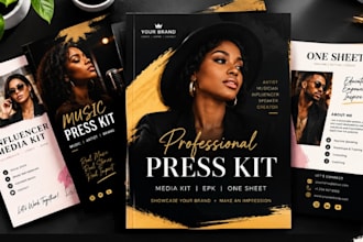 design artist epk, musician press kit, dj press kit and artist one sheet