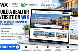 build a realtor website on wix with idx broker, showcase idx or ihomefinder