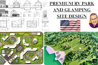 design professional rv park master plans and glamping site layouts