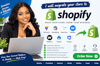 migrate volusion prestashop opencart weebly webflow drupal payhip to shopify
