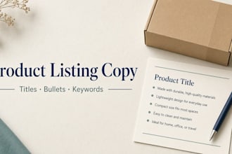 write amazon and shopify product listing copy with bullets and keywords