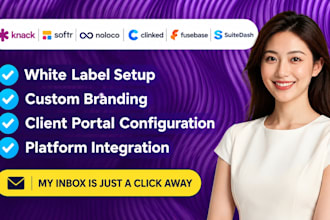 setup client portal white label in knack softr noloco clinked fusebase suitedash