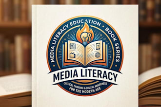 design amazing media literary logo for book