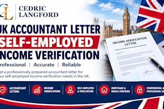 prepare a UK accountant letter for self employed income verification