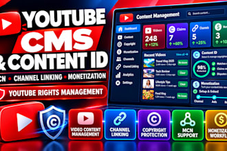 claim and set up youtube cms mcn content id and channel monetization