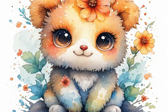 make cute watercolour illustrations