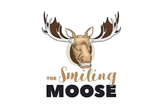 do big smiling moose logo for animated similar to bullwinkle