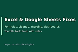 fix clean up and automate your excel or google sheets spreadsheet