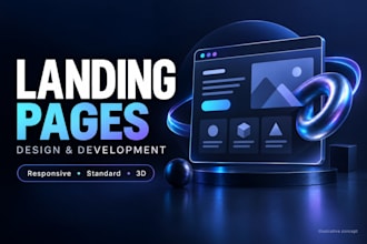 design and build a responsive landing page with optional 3d animation