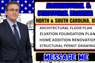 prepare architect and structural drawing in north carolina, south carolina