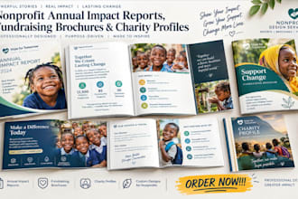 design nonprofit annual impact reports fundraising brochures and charity profile