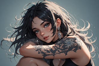 design a custom tattoo design, tattoo sleeve or realistic
